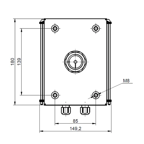 Универсальная монтажная коробка для PTZ камер OMNY, монтаж на стену, толщина 1.5мм, белый